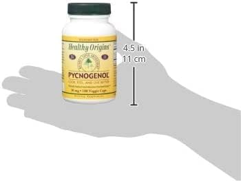 Healthy Origins Pycnogenol 30 mg - Premium Pine Bark Extract - French Maritime Pine Bark Extract for Heart Health, Skin Care & More - Gluten-Free & Non-GMO Supplement - 180 Veggie Caps