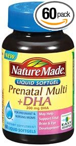 Nature Made Prenatal + DHA 200 mg Multivitamin Softgels 60 Ct