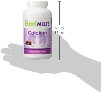 Barimelts Calcium Citrate with Vitamin D3 & Magnesium - 120 Smooth-Dissolving Tablets (1-Month Supply) - Bariatric Calcium Supplements for Women, Natural Berry Flavor