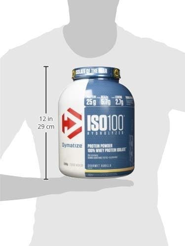 Dymatize ISO 100 Whey Protein Powder with 25g of Hydrolyzed 100% Whey Isolate, Vanilla 5 Pound, Package may vary