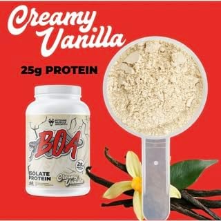 BOA Isolate Protein with Vitamin B6 and Zinc - Low-Sodium Whey Protein Isolate 25g of Protein per Scoop - (Creamy Vanilla - 40 Servings)