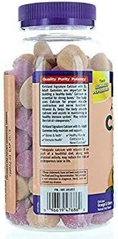 Kirkland Signature Chewable Calcium with Vitamin D3 Adult Gummies, 120 ct x 1 Bottle