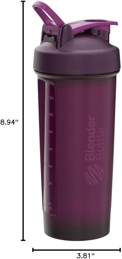 BlenderBottle Classic V2 Shaker Bottle Perfect for Protein Shakes and Pre Workout, 28-Ounce, Plum