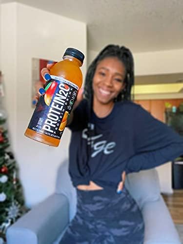 Protein2o 20g Whey Protein Isolate Infused Water Plus Electrolytes, Sugar Free Sports Drink, Ready To Drink, Gluten Free, Lactose Free, Orange Mango, 16.9 oz Bottle (12 Count)