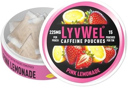 225mg Caffeine Energy Pouches | Nootropic Focus & Neuro Support | Tobacco-Free, Nicotine-Free, Quick Energy Solution | 5-Pack: 60 Pouches (5 Pack, Pink Lemonade)