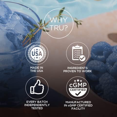 TRU Supplements Energy, Pre Workout Training Formula, Vegan Friendly, No Jitters, Improve Workout Performance, Naturally Extracted Flavors, 20 Servings (Blue Raspberry)