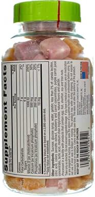 VitaFusion Calcium 500 mg Dietary Supplement Gummies Natural Fruit and Cream Flavors - 100 ct, Pack of 2