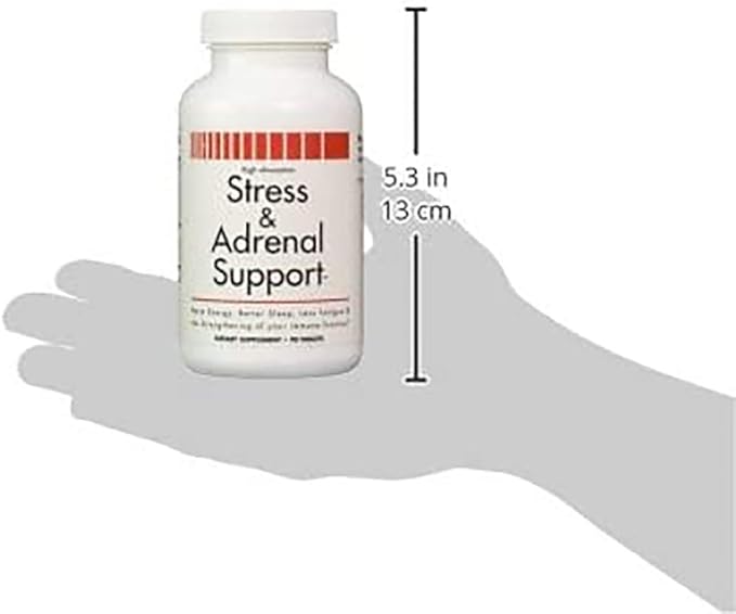 Stress and Adrenal Support - 90 Chewable Tablets - Citrusy Orange Flavor - Easily Digestible - by New Health Products