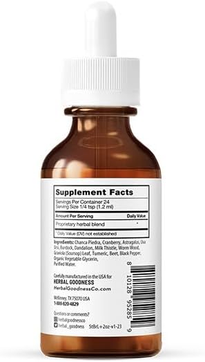 Herbal Goodness Break Those Stones Baby - Kidney Cleanse Detox and Liver Detox Health Herbal Supplement, Chanca Piedra (Kidney Stone Breaker), Dandelion Root Supplement, Milk Thistle - 2 Fl. Oz