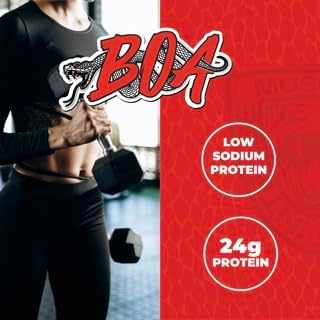 BOA Isolate Protein with Vitamin B6 and Zinc - Low-Sodium Whey Protein Isolate 24g of Protein per Scoop - (Strawberry - 40 Servings)
