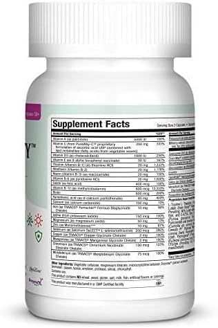 Maxi Health Longevity - Multivitamins & Minerals Supplement for Women Over 50-60 Capsules - Kosher