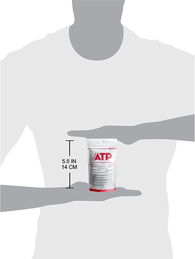 BulkStimulants Pure ATP Adenosine Triphosphate Powder - Increase Energy, Endurance, Strength, Recovery & Muscle Pump, Faster Than Creatine HMB & Nitric Oxide, Natural Pre Workout Supplement - 20 Grams