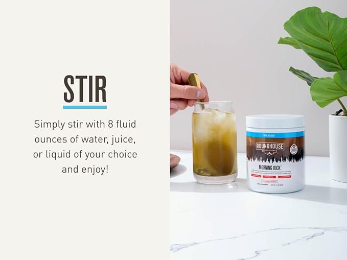 Morning Kick, Greens Superfood Powder Supplement with Ashwaganda, Collagen, Probiotics, Supports Energy Levels, 30 Servings (Strawberry Lemonade) by Chuck Norris