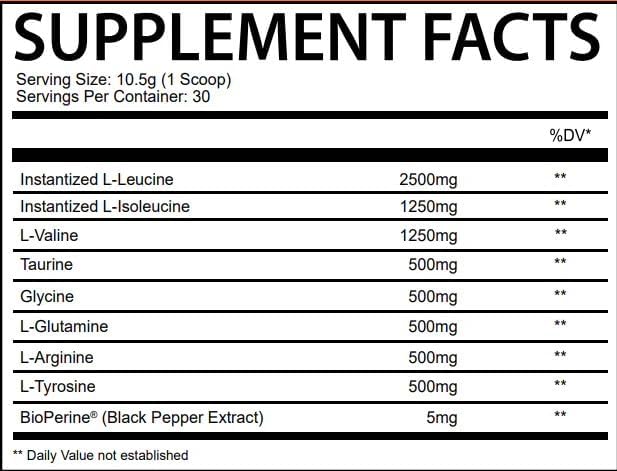 Pineapple Complete Essential Amino Acids Complex Dietary Supplement for Insane Pump 10.50G of Amino Acid, 11.11 Oz Supports Muscle Recovery & Energy Production 30 Servings