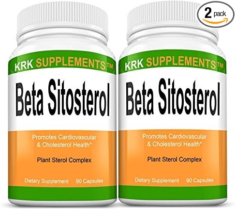 2 Bottles Beta Sitosterol 800mg Per Serving 180 Total Capsules Prostate Support