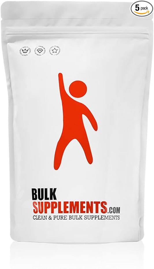 BulkSupplements.com Magnesium Glycinate Powder - Magnesium Bisglycinate, Magnesium Supplement, Magnesium Glycinate 400mg - Gluten Free - 2200mg per Serving, 5kg (11 lbs) (Pack of 5)