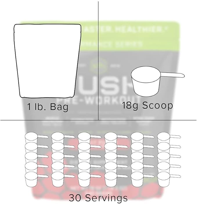 SFH Push Pre-Workout Powder (Lemonade) BCAAs for Muscle Repair | Electrolytes | Non-Dairy, No Artificial Flavors, Colors, Sugar, Soy, Gluten, or GMOs (Bag)