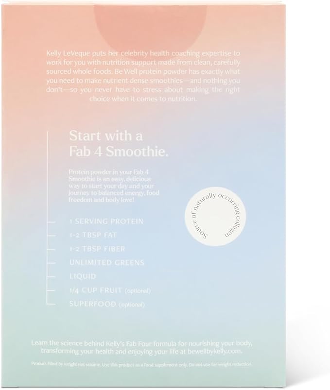 Be Well by Kelly Grass-Fed Beef Protein Powder Sample Pack - Paleo and Keto Friendly, Dairy-Free & Gluten-Free - Low Carb Protein Powder with BCAAs & Collagen - 3 Servings