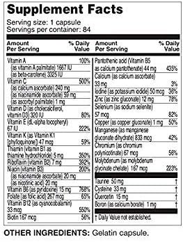 Life Enhancement One-Per-Meal Radical Shield - Multi-Antioxidant, Multivitamin and Multimineral Supplement - 84 Servings