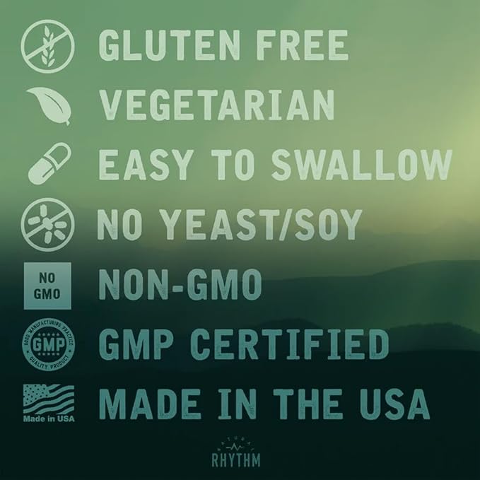Natural Rhythm Triple Calm Magnesium 150 mg - 120 Capsules – Magnesium Complex Compound Supplement with Magnesium Glycinate, Malate, and Taurate. Calming Blend for Promoting Rest and Relaxation.