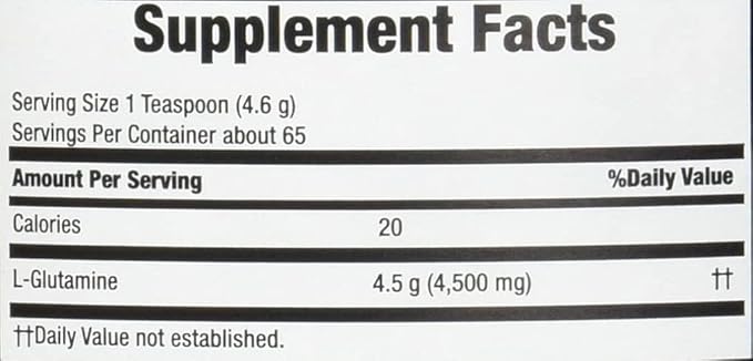 Body Fortress 100% Pure Glutamine Powder, 300g Jar (1ct), Nutrient Replenishment Powder for Post-Workout Recovery Glutamine Supplement