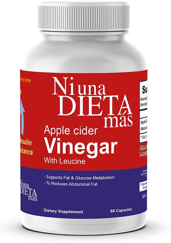 Reduce Abdominal Fat - Apple Cider Vinegar Capsules - Best for Weight Loss - NI UNA DIETA MÁS