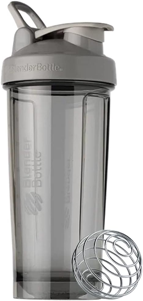 BlenderBottle Shaker Bottle Pro Series Perfect for Protein Shakes and Pre Workout, 28-Ounce, Smoke Grey