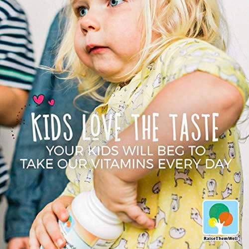 Great Tasting Chewable Kids Vitamins | Multivitamin for Kids with All-Natural Colors, Flavors, and Sweeteners | Includes Free Kids Vitamin PDF | Strawberry