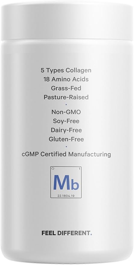 Codeage Multi Collagen Protein Beauty Night - Melatonin, Magnesium Bisglycinate, 5-HTP, L-Theanine, English Lavender Flower, Bone Broth - Vitamins - Supplement - Sleep Pills - Non-GMO - 150 Capsules