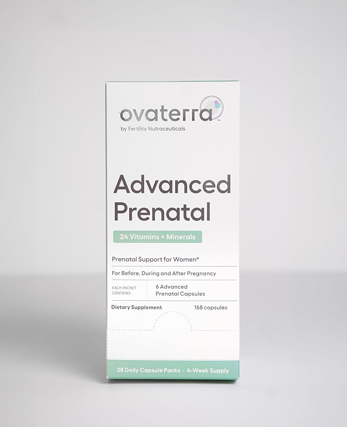 Advanced Prenatal, Prenatal Vitamins for Women with Choline, Methylfolate, Chelated Iron, Vitamins A, B6, and B12, 4-Week Supply Prenatal Multivitamin (28 Capsule Packs)