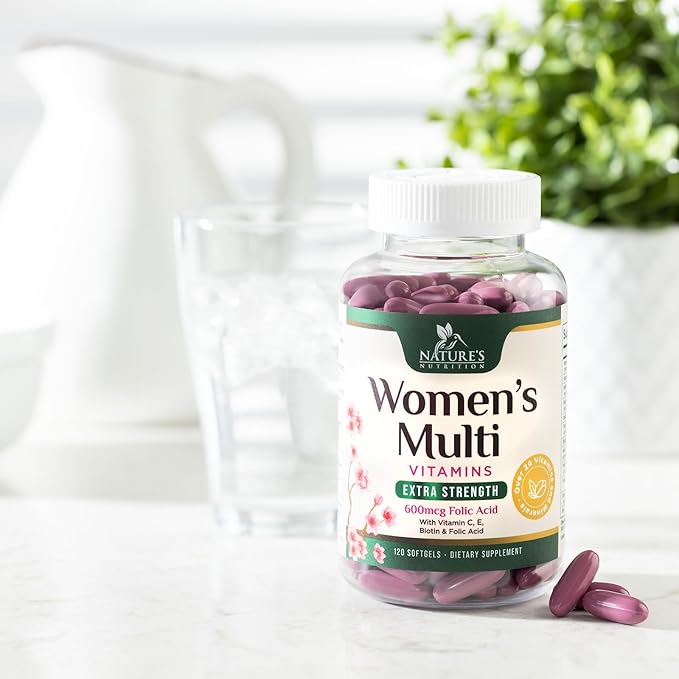 Multivitamin for Women with Iron - Daily Vitamins for Women's Immune Support and Overall Health - Womens Complete Daily Multivitamin with Vitamin A, B, C, D, E, Calcium and Magnesium - 120 Softgels