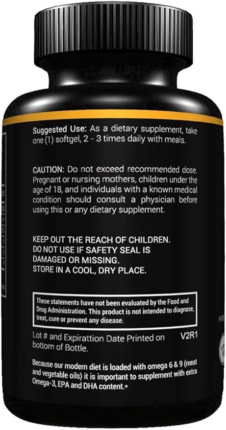 Stellar Labs Omega-3 Fish Oil Supplement - 60 CT LowFODMAP Certified