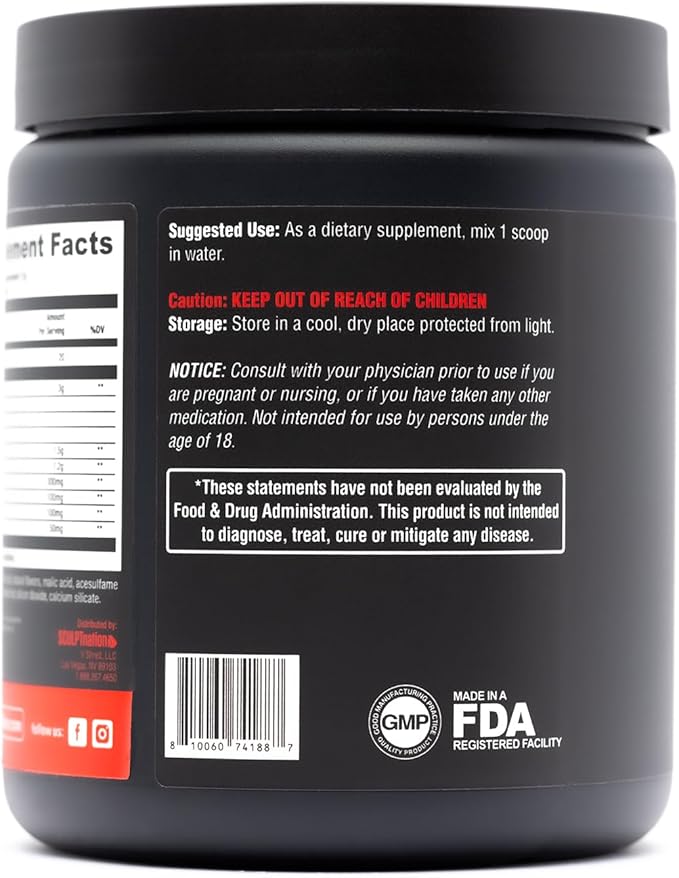 Sculpt Nation by V Shred PreWorkout - Premium Pre Workout Powder with Amino Acids for Ultimate Performance, Endurance, and Energy Support, Fruit Punch - 30 Servings