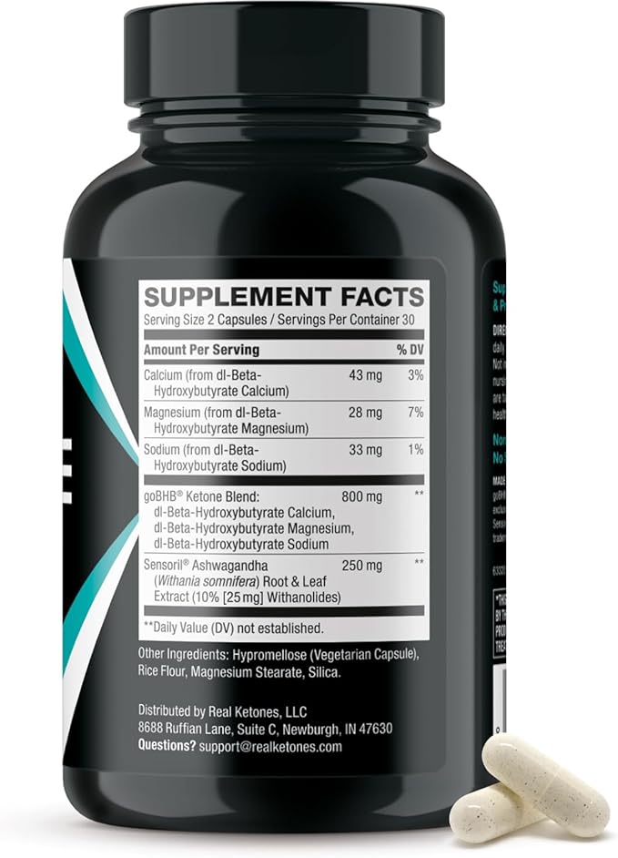 Calming Cortisol Supplement for Stress Management - Mood Support Supplement with Clinically Studied Magnesium and Sensoril Ashwagandha for Men & Women for Relaxation and Cortisol Support (1 Month)