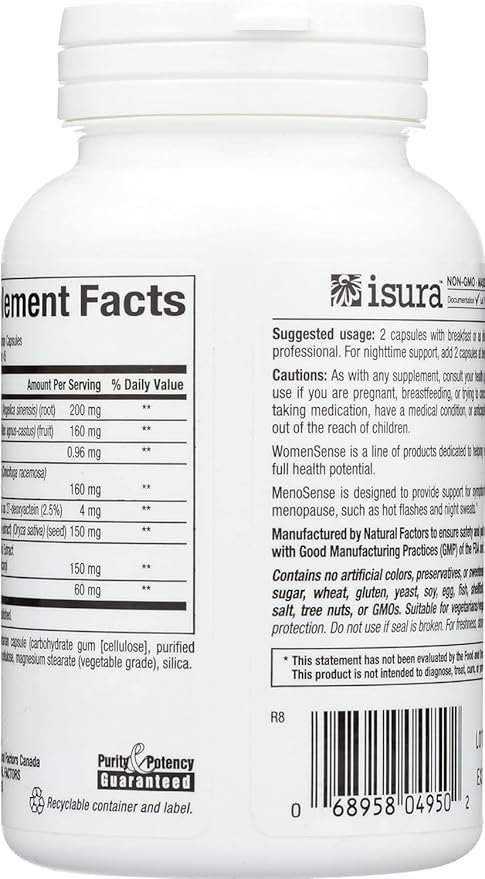 Natural Factors Menosense Veg-Capsules, 90-Count