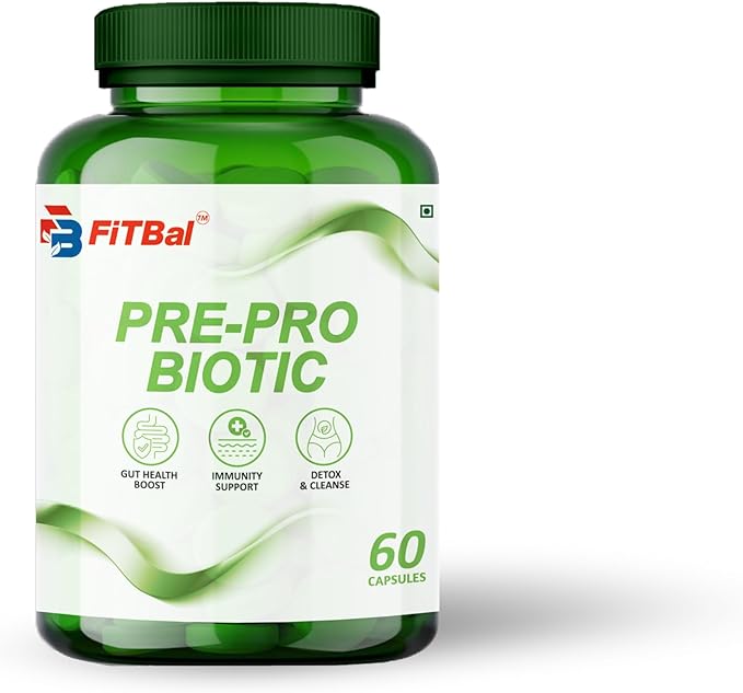 Pre - Probiotic Capsules Boost Gut Health Support Immunity Detox & Cleanse 60 Capsules