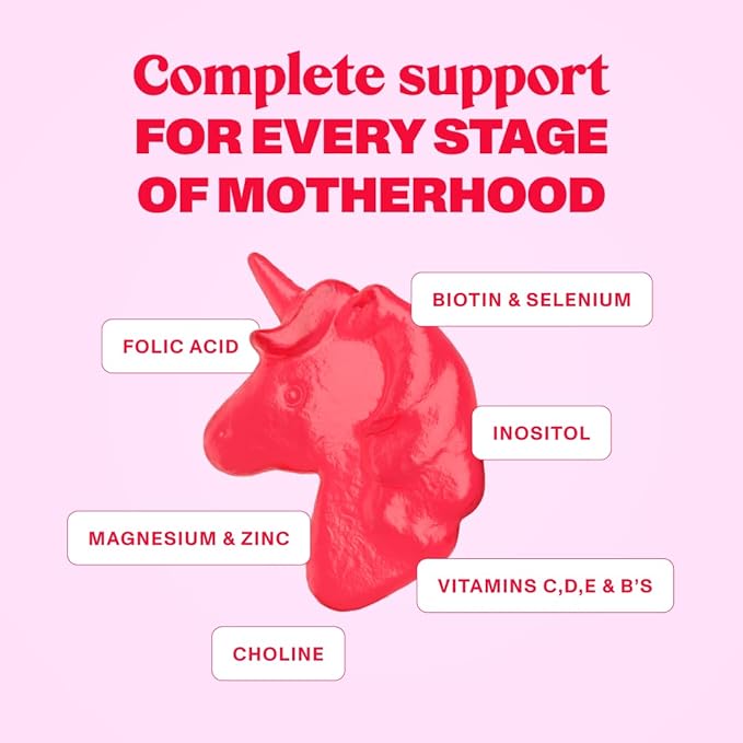 Hair Gummy Prenatal Vitamins for Women Pregnancy with Vitamin B6 - Pre Natal Multivitamin for Women & Folic Acid - 60 Prenatal Gummies - Hair Gummies for Women with Folic Acid (1Pack)