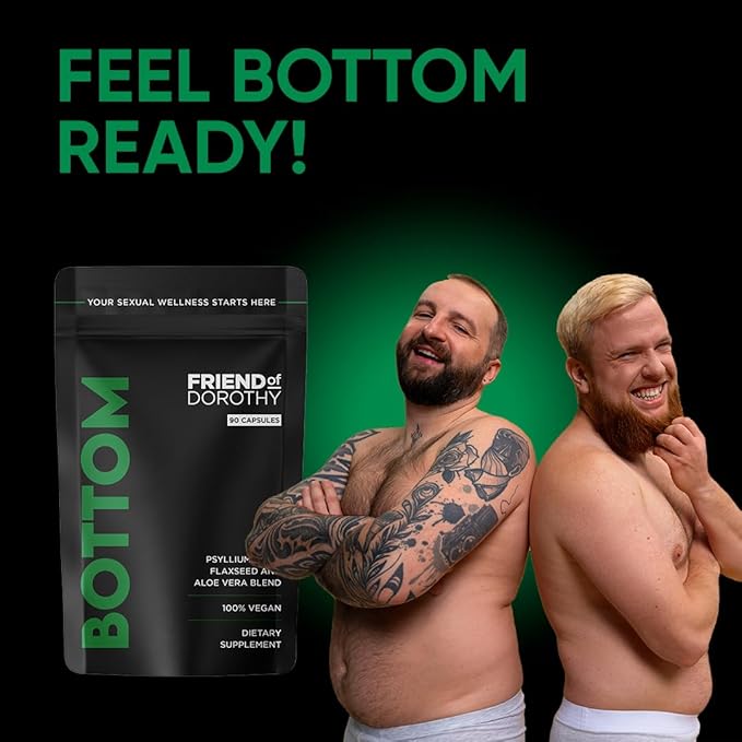 Bottom Fiber Supplement for Effortless Prep Time - Helps Promote Digestive Regularity - Psyllium Husk Based - for Men Who Bottom, 90 Vegan Capsules