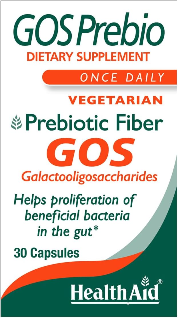 GOSPrebio, Prebiotic Fiber, Once Daily, 30ct, Helps Proliferation of Beneficial Bacteria in The Gut, Galactooligosaccharides