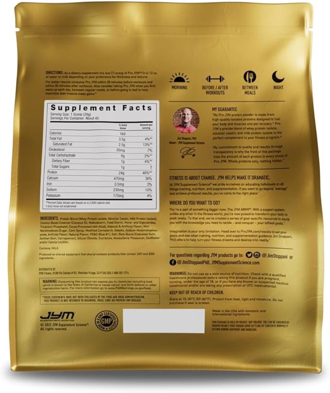 Pro JYM S'Mores Protein Powder - Whey Protein Isolates, Casein, & Milk Protein, Lean Muscle Building for Men & Women, JYM Supplement Science, 45 Servings