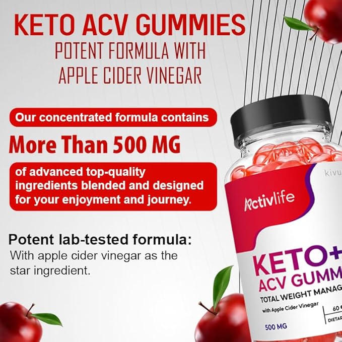 kivus Activlife Keto Gummies - Activlife Keto ACV Gummies (Single, 60 Gummies)