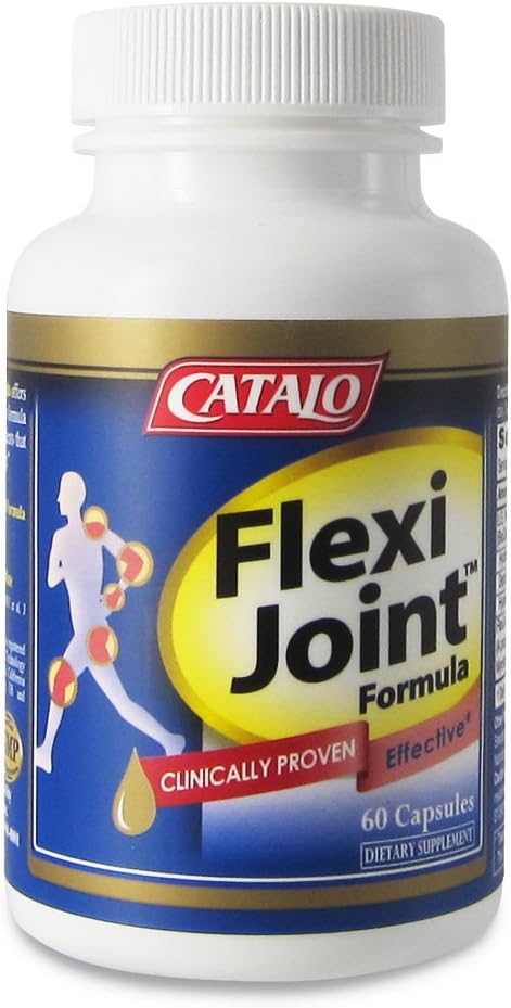 CATALO® FlexiJoint Formula, Joint and Bone Care with Hydrolyzed Collagen Type II, Chondroitin Sulfate, Hyaluronic Acid, Cetylate Fatty Acids, 60 Capsules