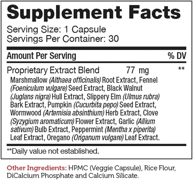 Zahler - ParaGuard Capsules - Gut Health Supplement - Formula has Wormwood, Garlic Bulb, Pumpkin Seed, Clove & More - Natural Support for Humans - Certified Kosher 30 Count