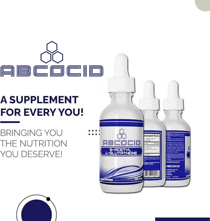 S-Acetyl L-Glutathione 95 mg, 4 Oz Liquid, 240 Servings, Made in USA, Quick Absorption, Quality Potent Ingredients, Non-GMO, GMP Certified, Cruelty-Free Products