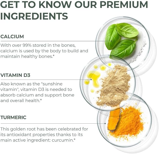 Calcium Carbonate Bone Health Complex by Primal Harvest for Men and Women with Calcium, Magnesium, Zinc, Manganese, Potassium, and L-Carnitine