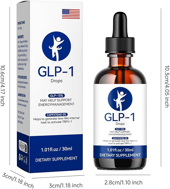 GLP-1 Supplement Drops for Men and Women, Easy to Use Drops (2PC)