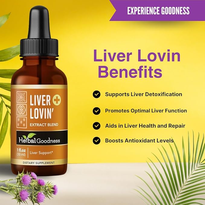 Liver Lovin 1oz - Premium Liver Cleanse and Liver Health Formula, Liver Detox Supplement - Formulated with Organic Herbs for Your Liver Care - Limpieza De Higado Graso - 1 Bottle