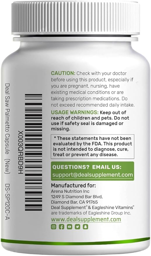 Saw Palmetto Supplement 5000 mg with Pumpkin Seed, 300 Capsules | Promotes Prostate Health | DHT Blocker | Hair Growth Vitamins, Maintain Normal Urinary Frequency