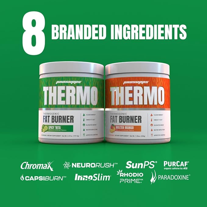 PROSUPPS Thermo Fat Burning Thermogenic Powder - Weight Management and Pre Workout - Energy, Mood, Appetite Control (Spicy 'Rita)