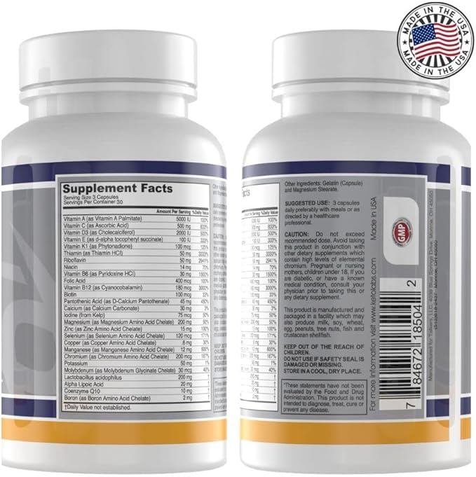 Ketocore Keto Vitamins | Keto Multivitamin for Men & Women | Keto Supplements & Carnivore Diet Supplements, Keto Friendly Multivitamin | No Keto Flu | Rich in Magnesium & Potassium | 90 Capsules